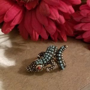 Turquoise Alligator Ring